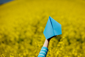 blue airplane